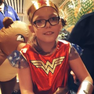 Claire McDonald in her Wonder woman outfit
