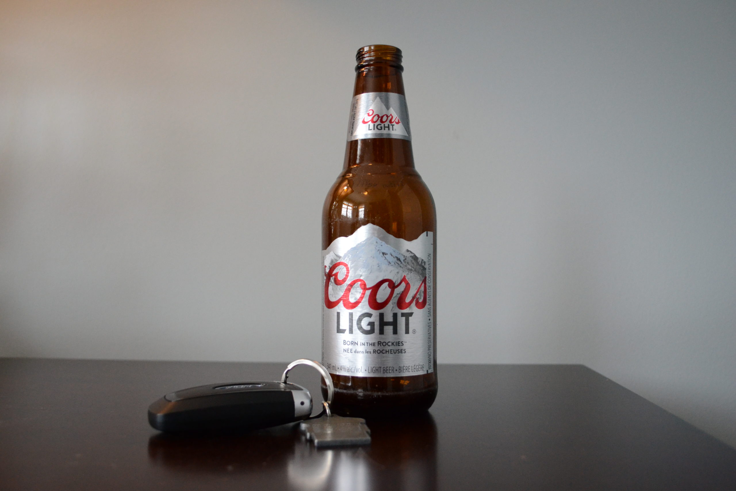 A bottle of beer and car keys. MADD Canada and the RNC both promote awareness about impaired driving. One way to get the message out are radio ads. Henrike Wilhelm
