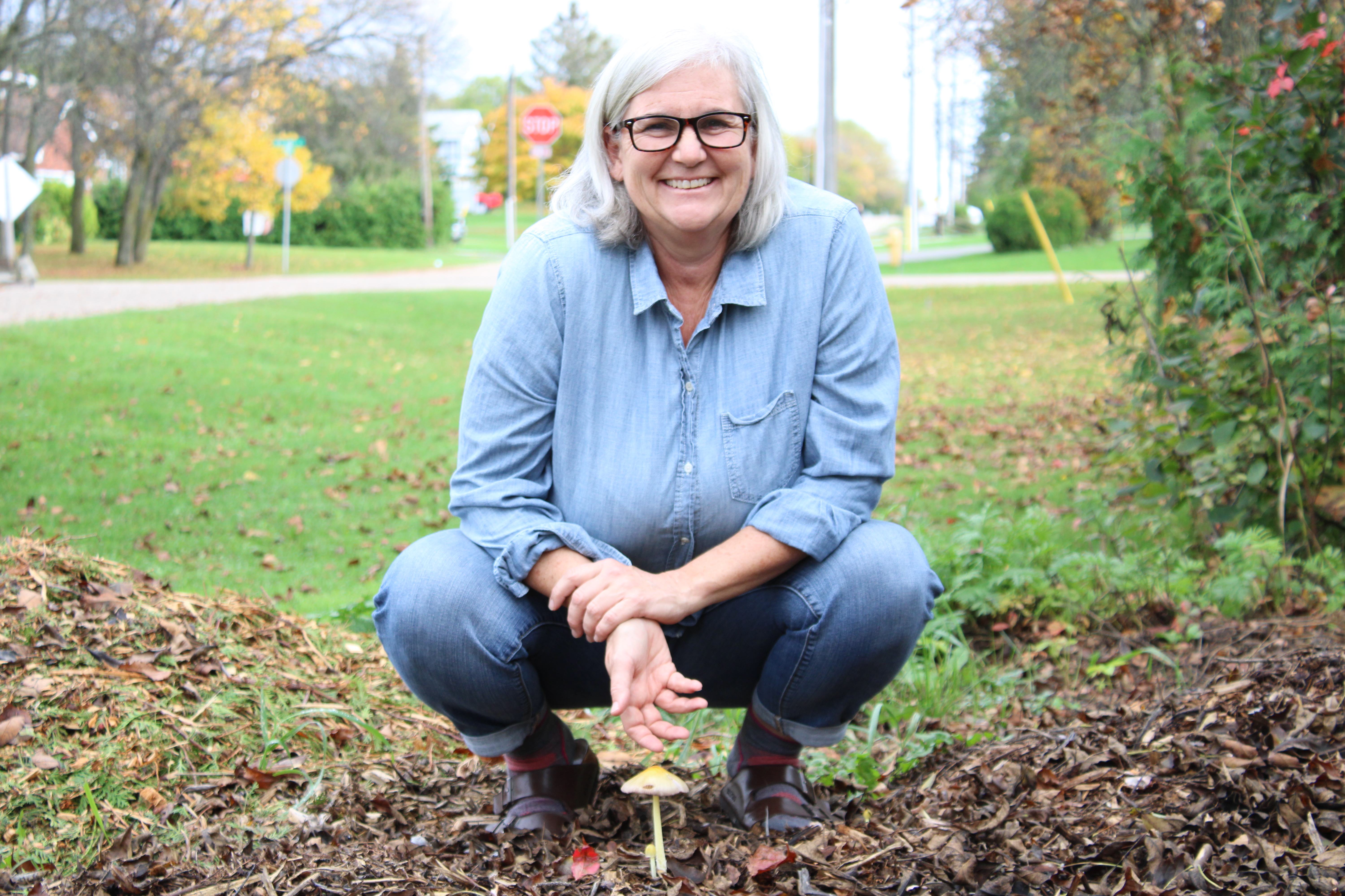 Patty Chapman is an avid gardener. She checks her yard each day for new mushrooms. Maureen Strickland/Kicker