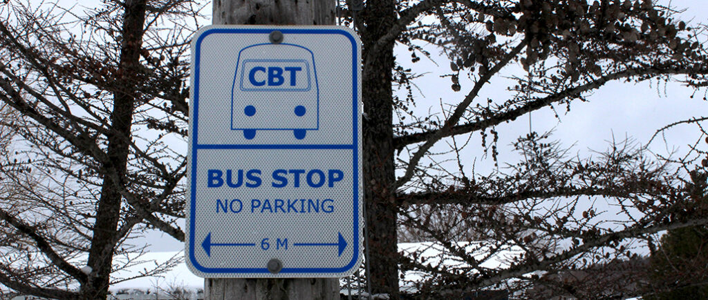 Dr. Schwartz says that public transit is a method of reducing emissions. The Corner Brook Transit is one such example.
