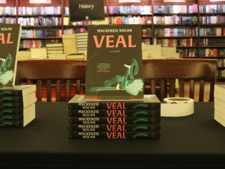 stacks of the book VEAL are laid out at chapters.