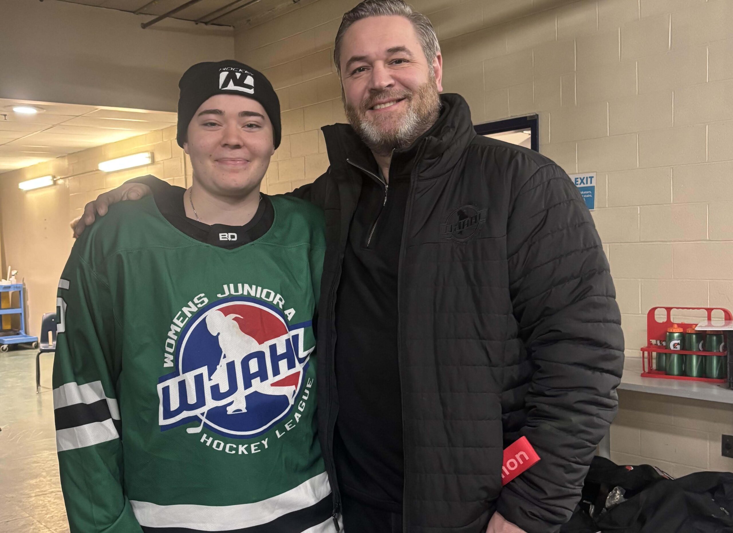 Grace Whalen (left) and Andy King (right) are in gear, ready to play a game at the Mary Browns Center